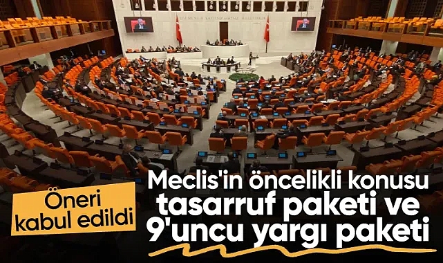 Meclisin gündem ve çalışma saatlerini düzenleyen öneri TBMM'de kabul edildi
